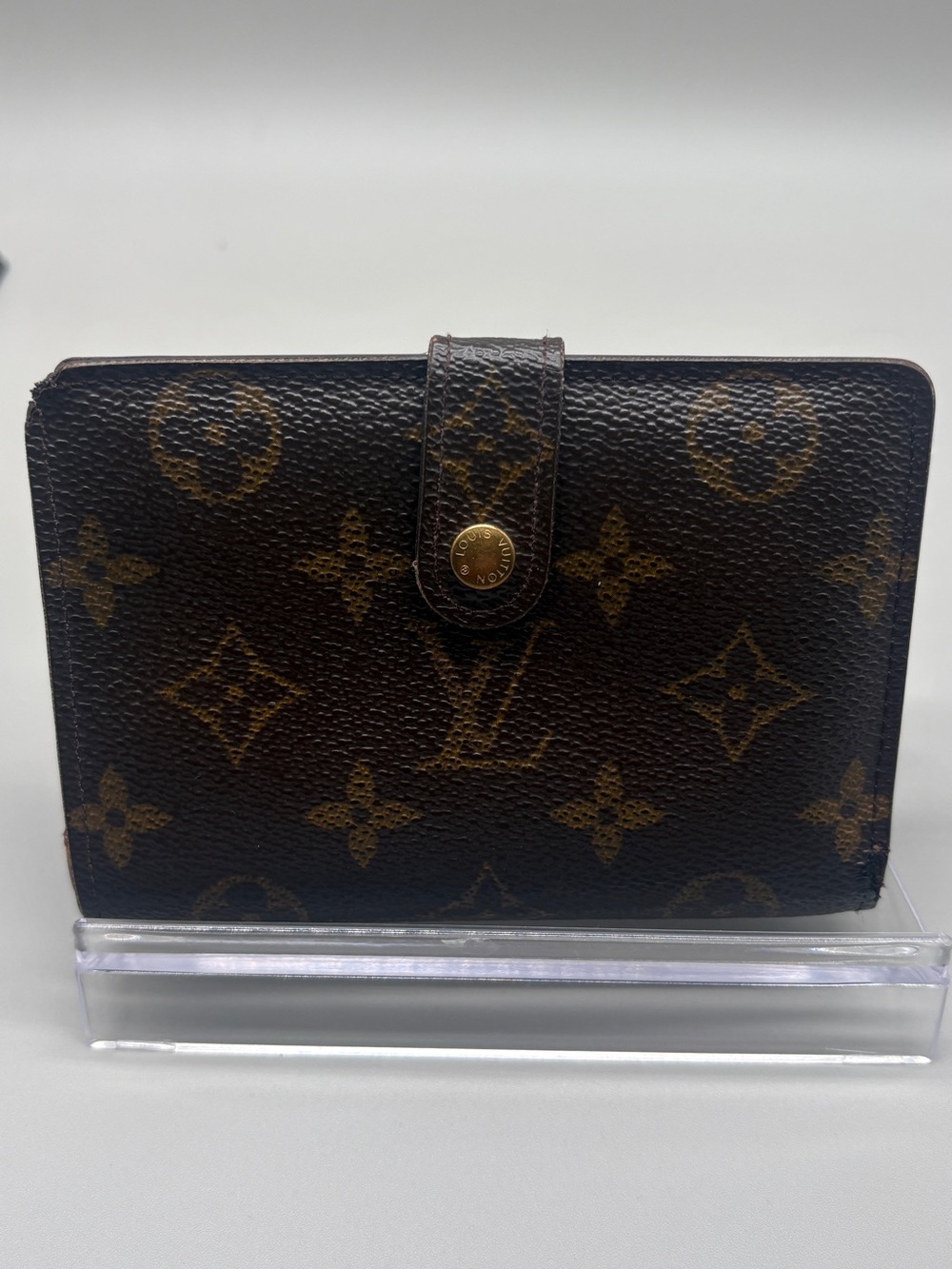 Louis Vuitton Vintage Monogram French Purse Kiss Lock Wallet